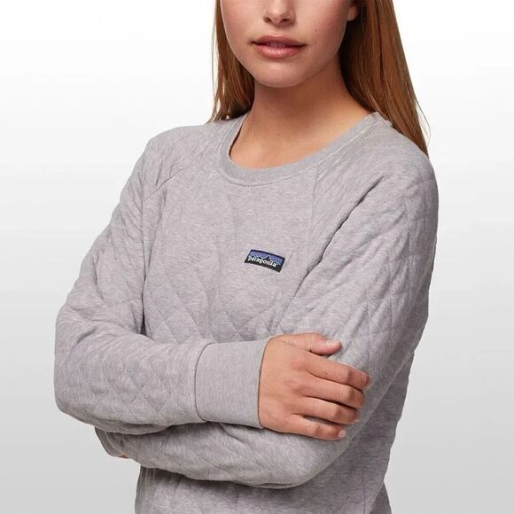 Patagonia Organic Cotton Quilt Crew Sweatshirt Gray Small - Picture 2 of 7